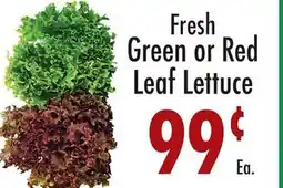 Garden Fresh Market Fresh Green or Red Leaf Lettuce offer