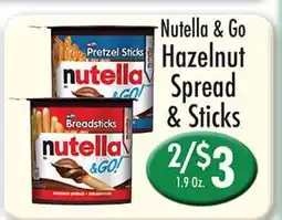 Garden Fresh Market Nutella & Go Hazelnut Spread & Sticks offer