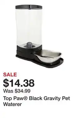 Petsmart Top Paw Black Gravity Pet Waterer offer