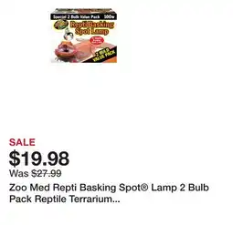 Petsmart Zoo Med Repti Basking Spot Lamp 2 Bulb Pack Reptile Terrarium Lighting Combo - 100 watt offer