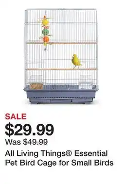 Petsmart All Living Things Essential Pet Bird Cage for Small Birds offer