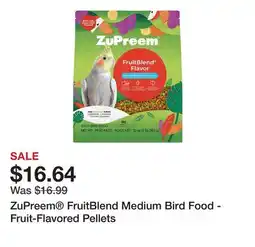 Petsmart ZuPreem FruitBlend Medium Bird Food - Fruit-Flavored Pellets offer