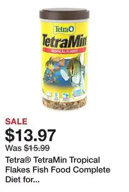 Petsmart Tetra TetraMin Tropical Flakes Fish Food Complete Diet for Tropical Fish offer