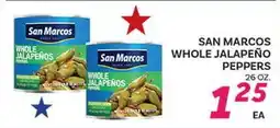 El Paso Grande SAN MARCOS WHOLE JALAPEÑO PEPPERS offer