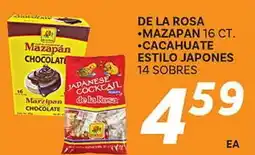 El Paso Grande DE LA ROSA • MAZAPAN 16 CT. • CACAHUATE ESTILO JAPONES 14 SOBRES offer
