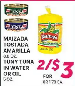 El Paso Grande MAIZADA TOSTADA AMARILLA 8.8 OZ. TUNY TUNA IN WATER OR OIL 5 OZ offer