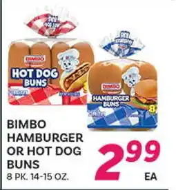 El Paso Grande BIMBO HAMBURGER OR HOT DOG BUNS offer