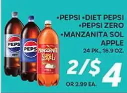 El Paso Grande PEPSI • DIET PEPSI • PEPSI ZERO • MANZANITA SOL APPLE offer