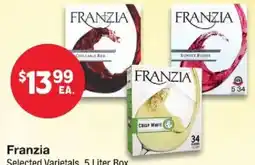 United Supermarkets Franzia selected varietals offer