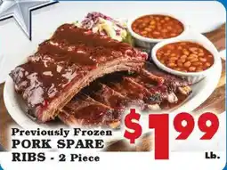 Foodland Previously Frozen Pork Spare Ribs offer