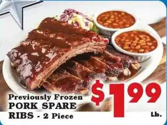 Previously Frozen Pork Spare Ribs