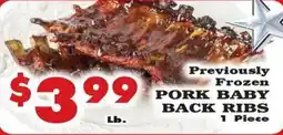 Foodland Previously Frozen Pork Baby Back Ribs offer