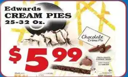 Foodland Edwards cream pies offer