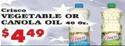 Foodland Crisco vegetable or canola oil offer