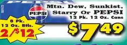 Foodland Mtn. Dew, Sunkist, Starry or Pepsi offer