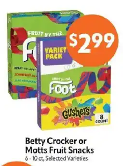 Homeland Market Betty Crocker or Motts Fruit Snacks offer