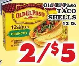 Foodland Old El Paso taco shells offer
