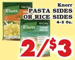 Foodland Knorr pasta sides or rice sides offer