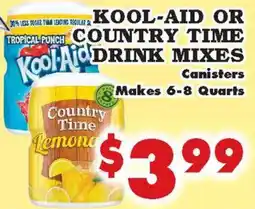 Foodland Kool-Aid or Country Time drink mixes offer