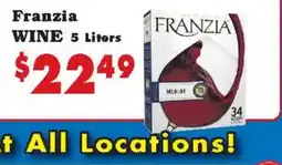 Foodland Franzia wine offer