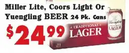 Foodland Miller Lite, Coors Light or Yuengling beer offer