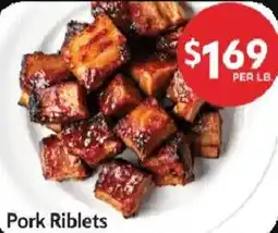 Homeland Market Pork Riblets offer
