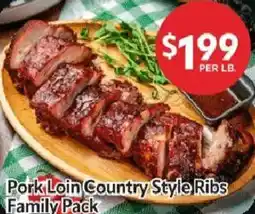 Homeland Market Pork Loin Country Style Ribs Family Pack offer