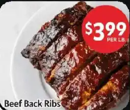 Homeland Market Beef Back Ribs offer