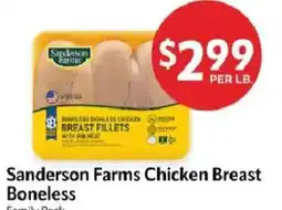 Homeland Market Sanderson Farms Chicken Breast Boneless offer