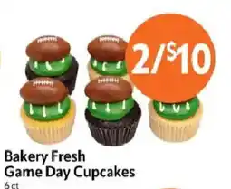 Homeland Market Bakery Fresh Game Day Cupcakes offer