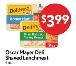 Homeland Market Oscar Mayer Deli Shaved Lunchmeat offer