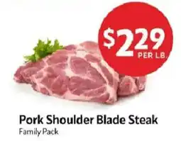 Homeland Market Pork Shoulder Blade Steak offer