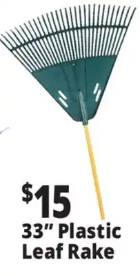 Ocean State Job Lot 33 Plastic Leaf Rake with Foam Grip Handle offer