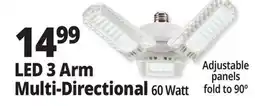 Ocean State Job Lot LED 3 Arm Multi-Directional 60 Watt offer