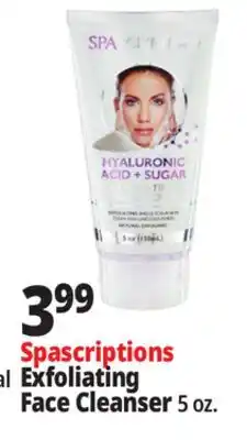 Ocean State Job Lot SpaScriptions Hyaluronic Acid + Sugar Exfoliating Facial Scrub 5 oz offer