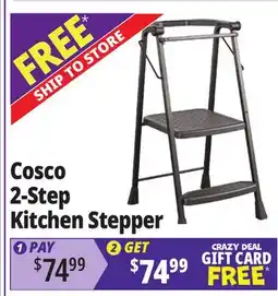Ocean State Job Lot Cosco 2-Step Folding Step Stool Black offer