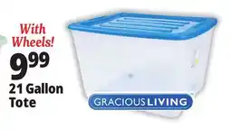 Ocean State Job Lot Gracious Living Stackable Storage Tote with Wheels offer