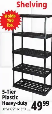 Ocean State Job Lot Maxit 5-Tier Heavy-Duty Plastic Shelving Unit offer