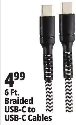 Ocean State Job Lot TechBunch Type-C to USB Type-C Charging Cable 6' offer