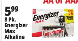 Ocean State Job Lot 8 Pk. Energizer Max Alkaline offer