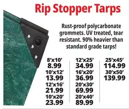 Ocean State Job Lot Rip Stopper Tarps offer