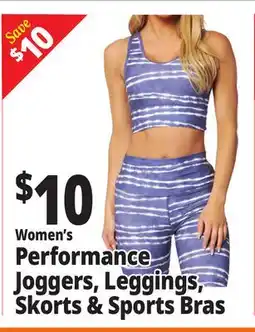 Ocean State Job Lot Women's Performance Joggers, Leggings, Skorts & Sports Bras offer