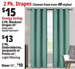 Ocean State Job Lot 2 Pk. Drapes offer