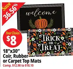 Ocean State Job Lot 18x30 Coir, Rubber or Carpet Top Mats offer