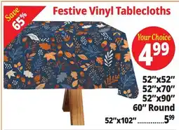 Ocean State Job Lot Festive Vinyl Tablecloths offer