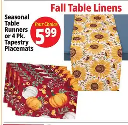 Ocean State Job Lot Fall Table Linens offer