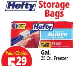 Ocean State Job Lot Hefty Freezer Gallon Slider Bags 25 Count offer