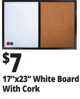 Ocean State Job Lot 17x23 White Board With Cork offer