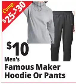 Ocean State Job Lot Men's Famous Maker Hoodie Or Pants offer