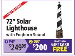 Ocean State Job Lot 72 Solar Lighthouse with Foghorn Sound offer